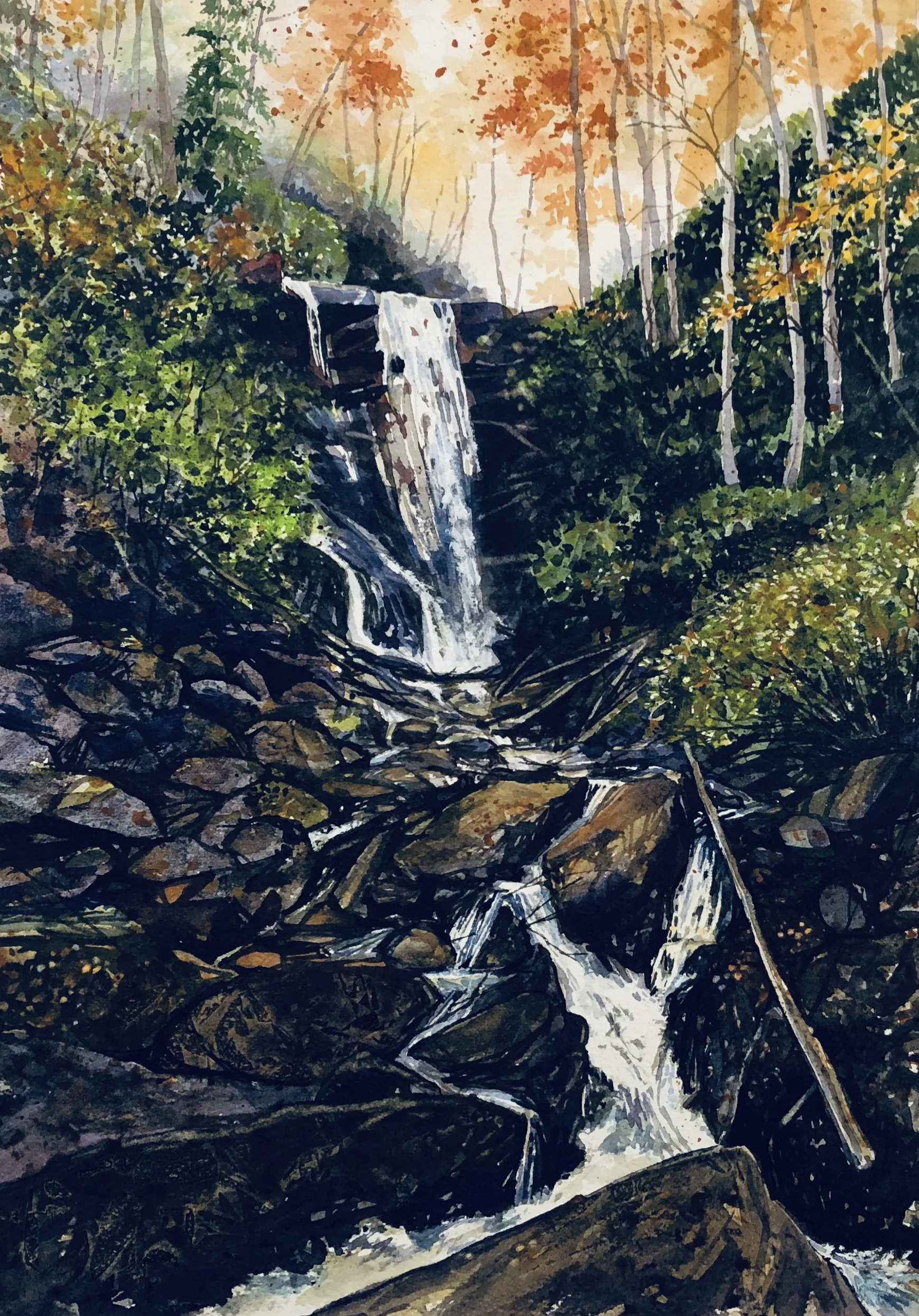 Anna Ruby Falls in Autumn