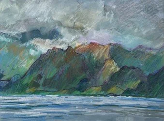DAugenstein_NaPaliCoastline_Watercolorpencilsandgouache_5.5x7.5.jpg