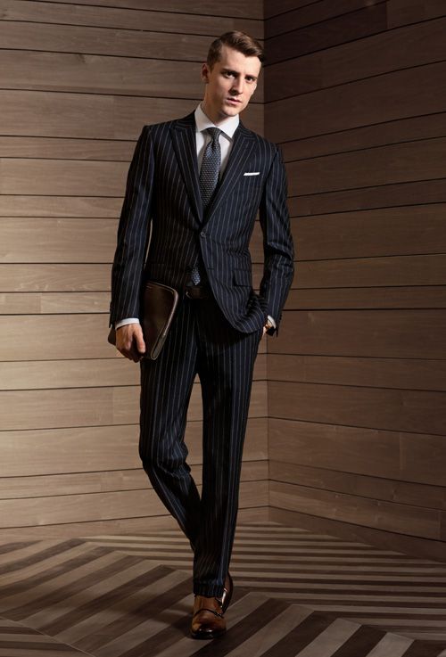 The pinstripe suit synonymous with bankers is experienceing a rennaissance. Everyone from the Wall Street powerhouse to the Brooklyn graphic design wiz can adopt this suit. Style-wise, vertical stripes can work on a variety of people since the lines create a slimming effect. But for taller people for example, the stripes can end up making you look longer and lankier than usual, perhaps negatively changing the silhouette. For slimmer builds, it can make you look too slim. It should also be noted that mid to closer stripes are more fashionable right now versus wider stripes.