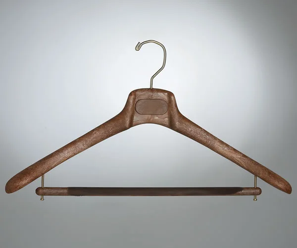 Wooden Jacket Hanger with Trouser Bar