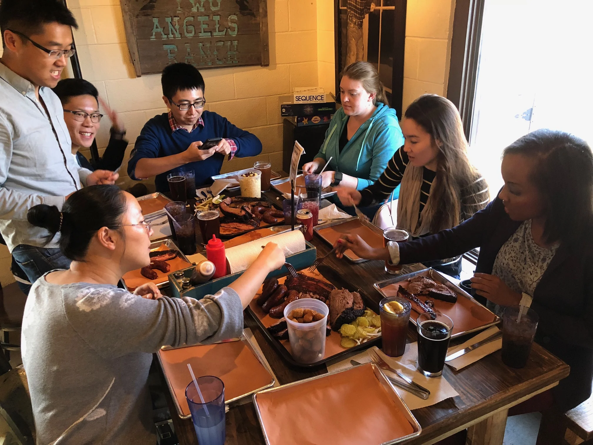 Dec 2017: Celebrating lab cleanup day with BBQ @ Pecan Lodge!
