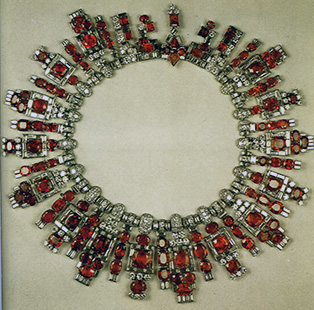  Ruby, diamond, platinum necklace, Cartier, Paris, 1922 