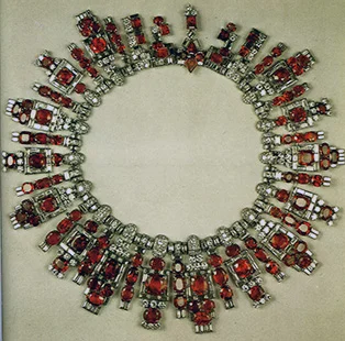 Ruby, diamond, platinum necklace, Cartier, Paris, 1922