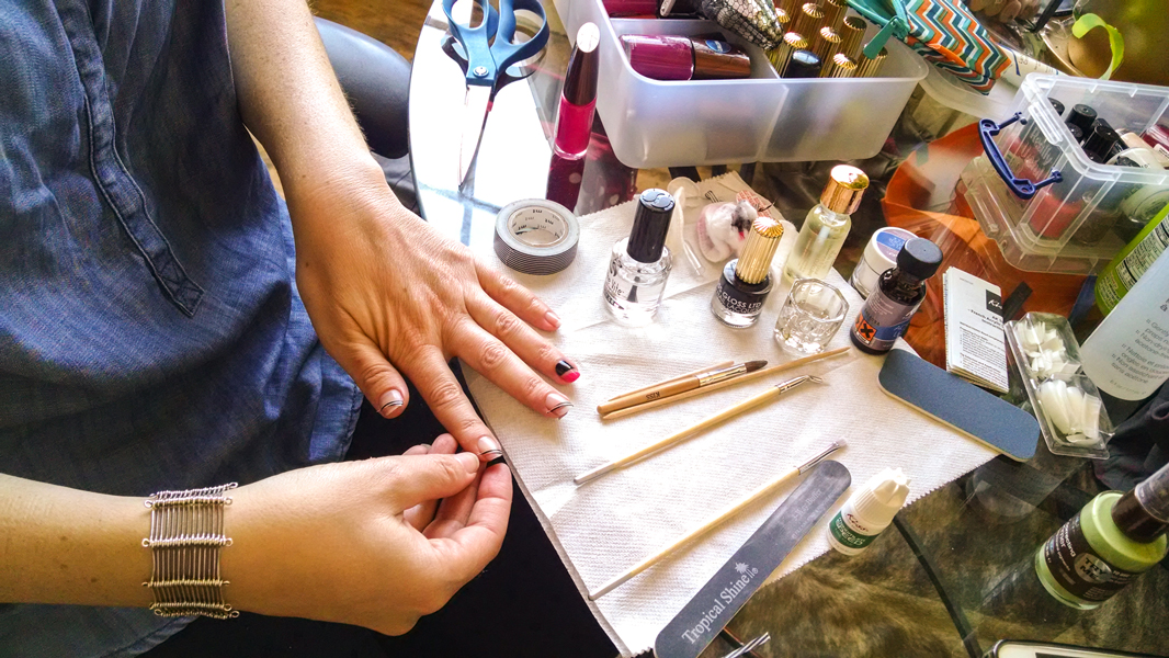Fox and Doll nail art prep