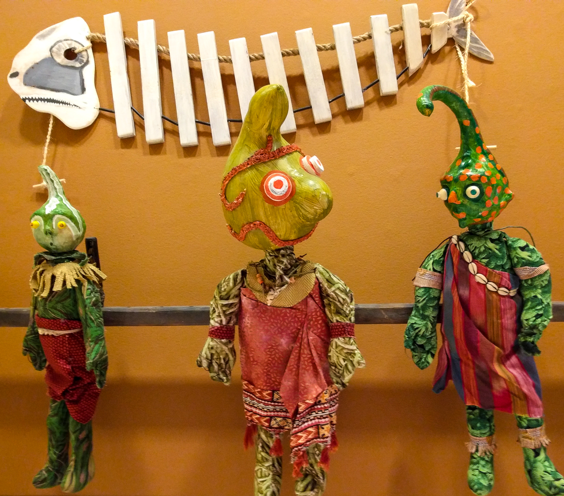 puppets from "Cannibal Island" where head size matters 