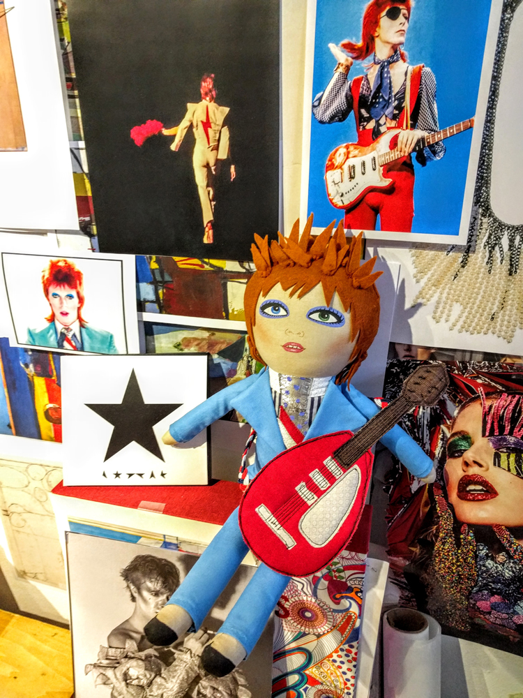  Bowie doll on my studio wall 