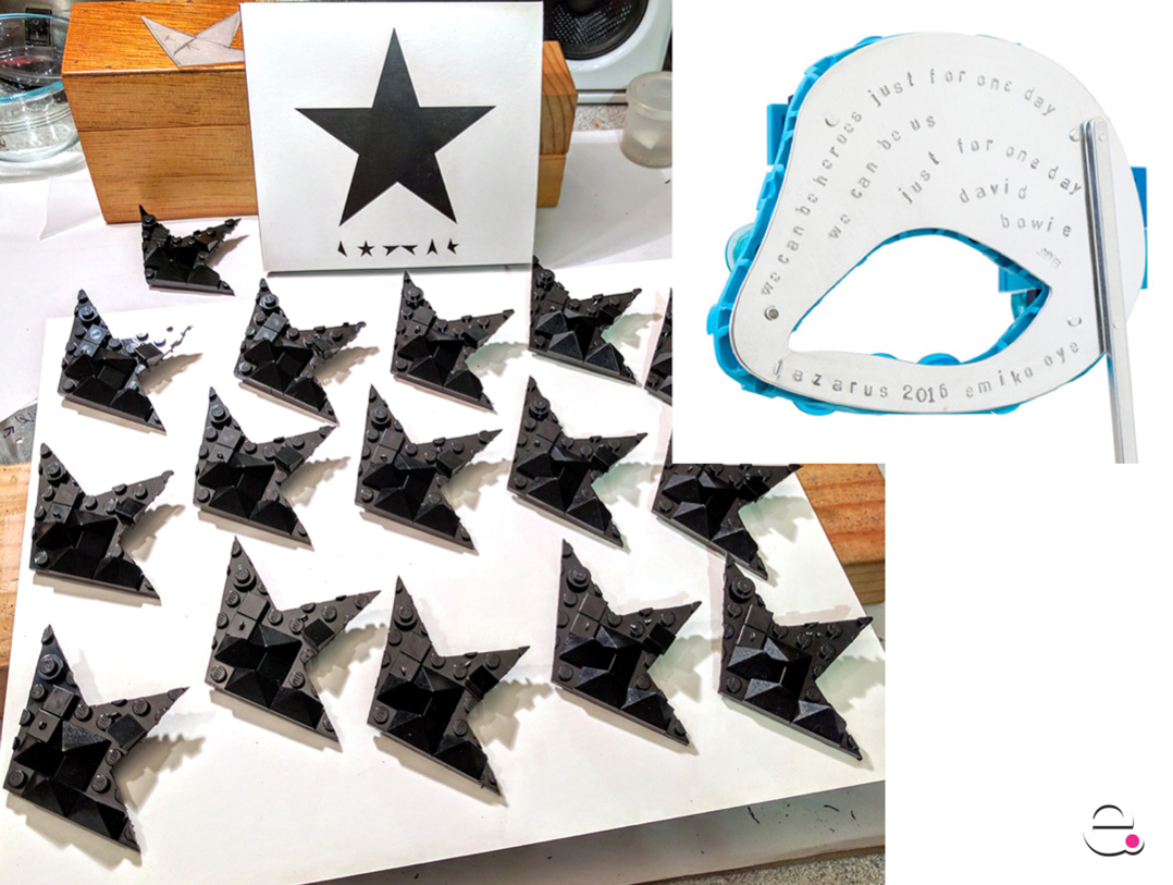Blackstar pins for SNAGnext 2016 & Lazarus Eye Mask