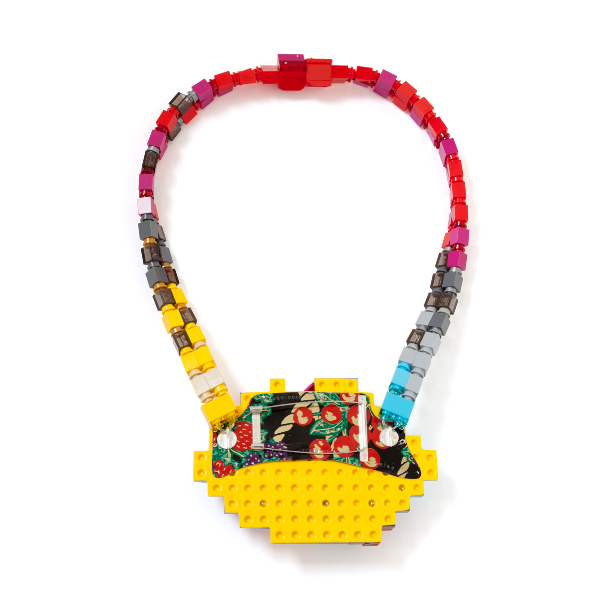 Cautious Lip Convertible Neckpiece and Brooch back