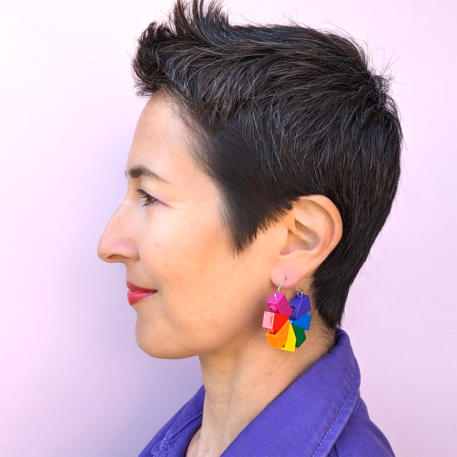 emikooreware Rainbows Mini Hoop Earrings