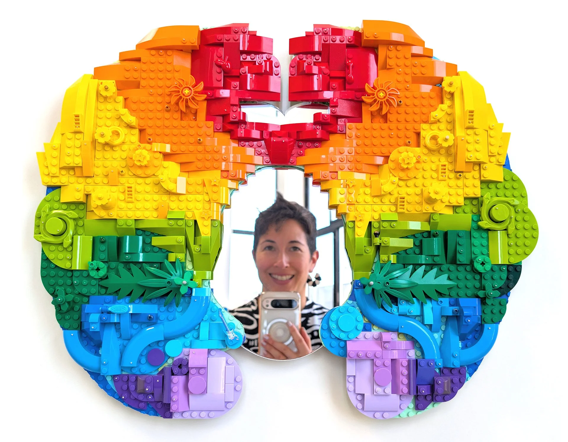 Become One Hedwig Tribute Mirror with artist's reflection