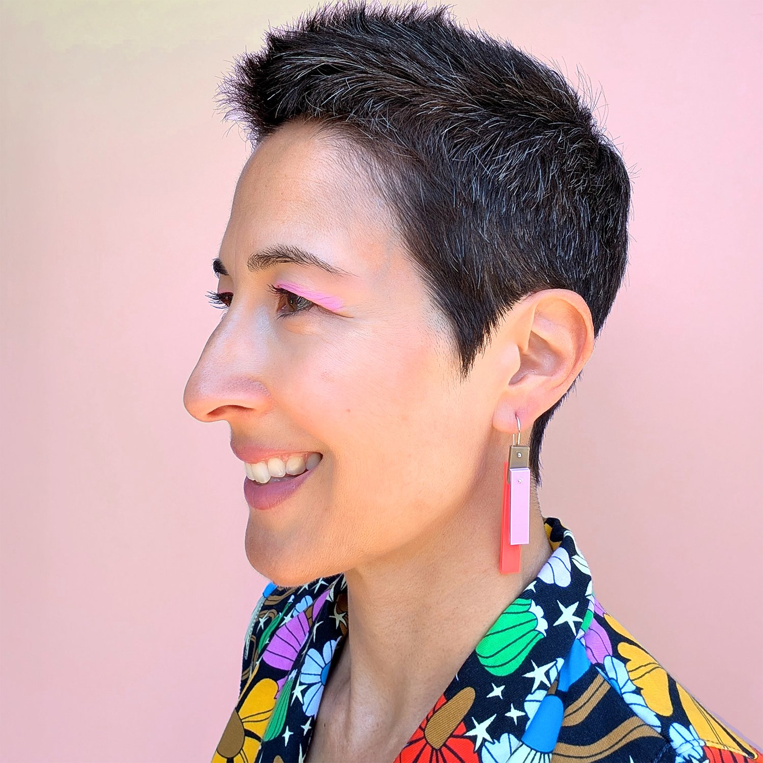 emikooreware Persimmon Blossom Tile Earrings