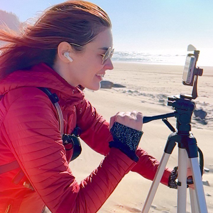 Spent all day filming at the beach with friends from my acting class for an iPhone-shot short film contest! Had a great time playing DP, but the elements at the coast were intense, especially the wind! I was thankful my new #SudioE3 earbuds with hybr