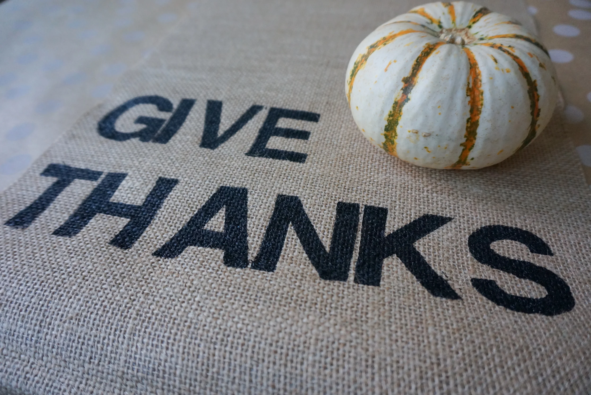 Thanksgiving Burlap Table Run