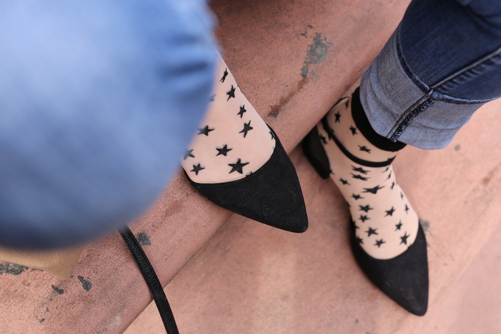 sheer star socks