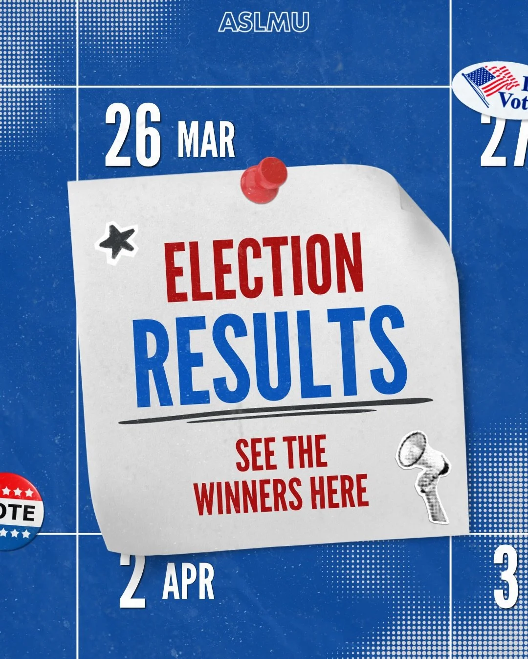 CONGRATULATIONS to the winners of the 2026-2027 elections!
-
#ASLMU