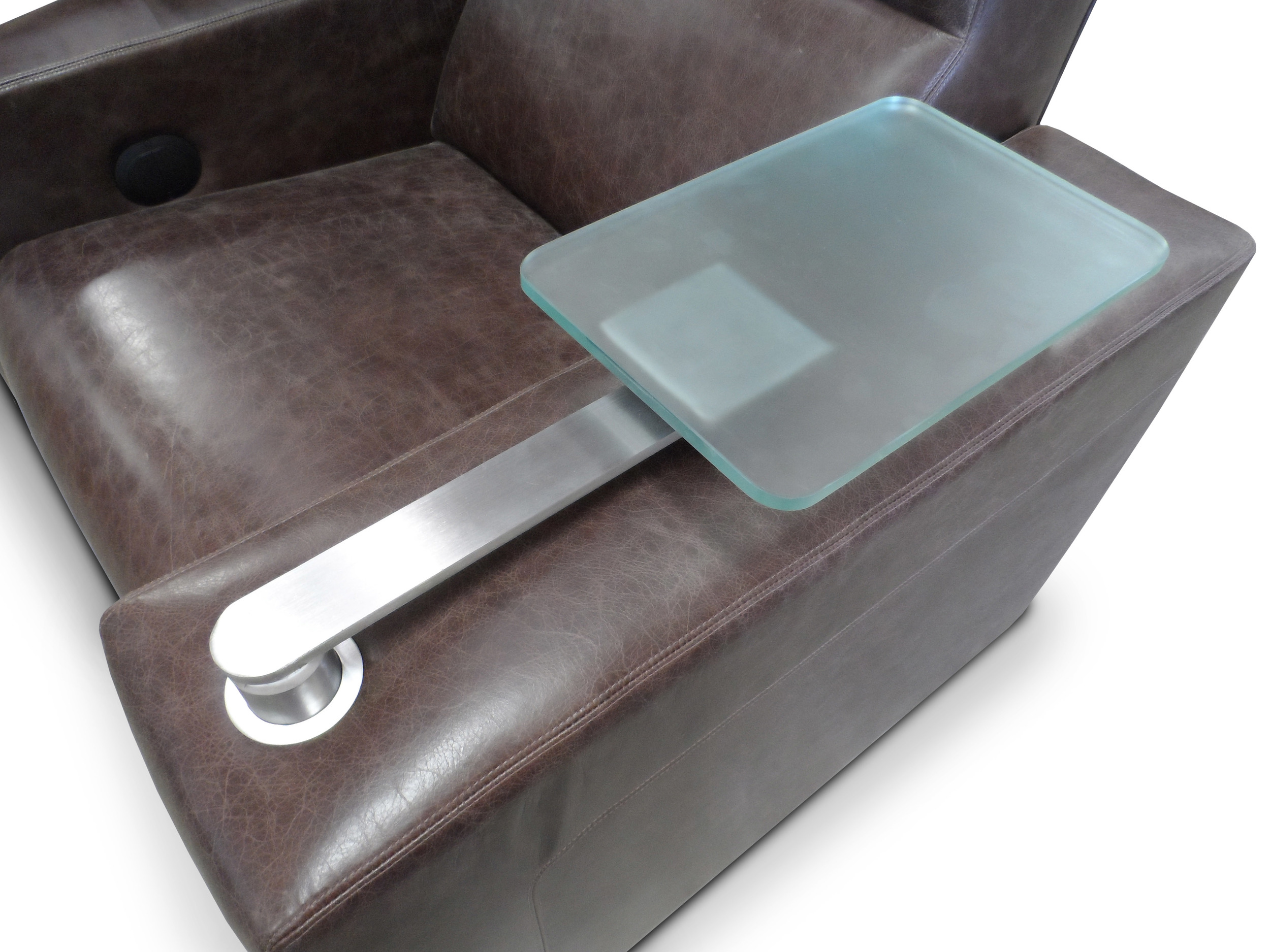 Swivel Glass Tray Table
