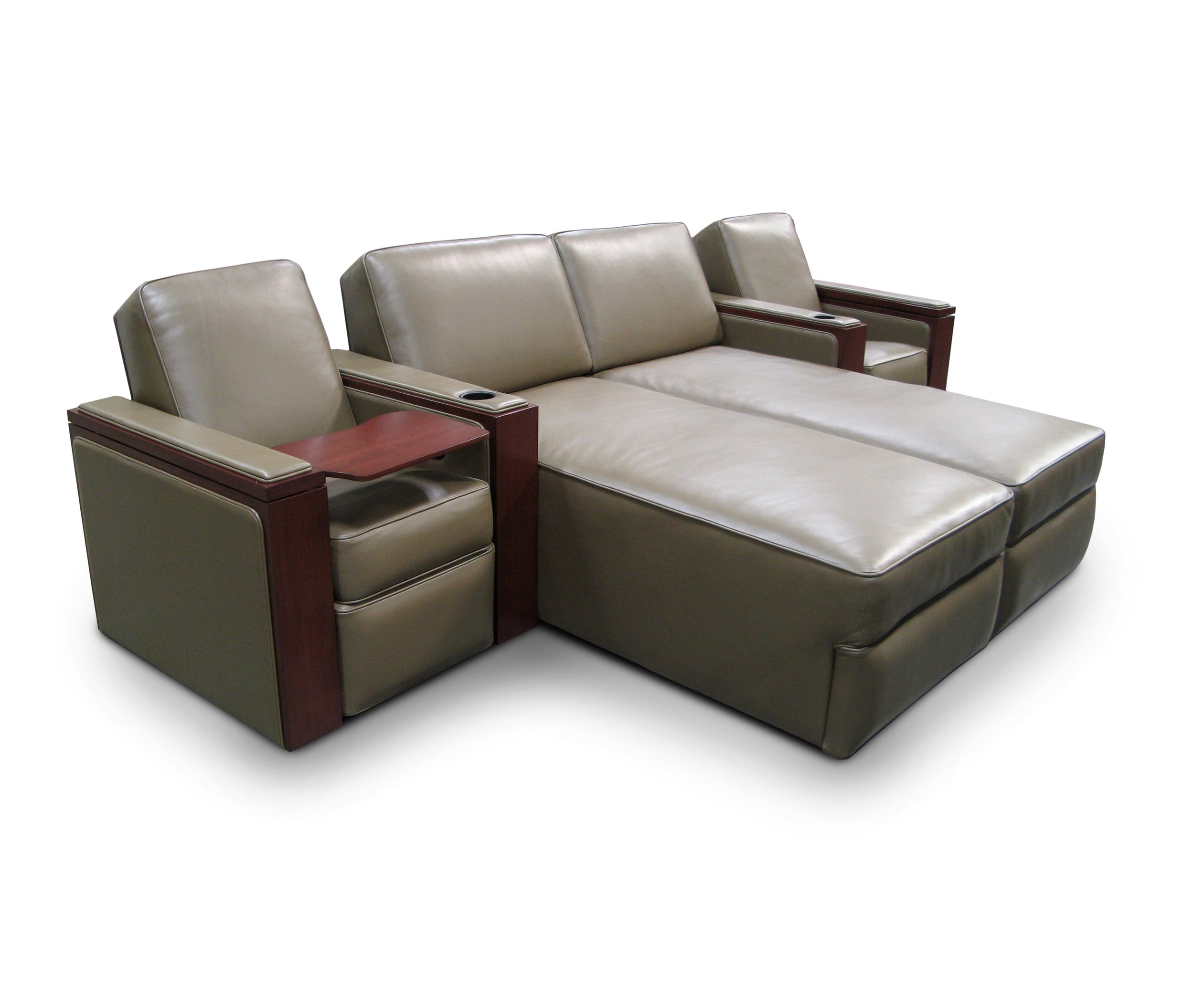   Concealed &amp; Motorized First Class Tray Tables; Pocket Arms; Model: Hudson Single-Dual Chaise-Single  