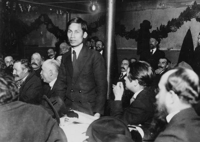 Nguyen That Thanh at a communist gathering in Paris, 1920.