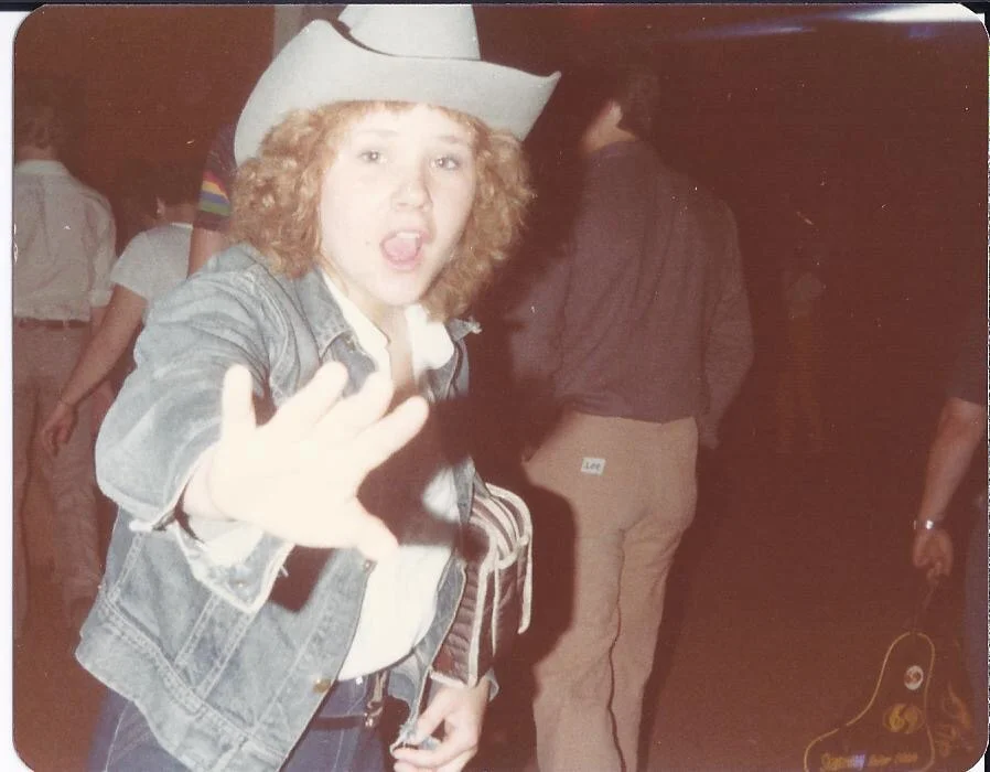 My mom @ Skateway circa "sometime in the late 70s"