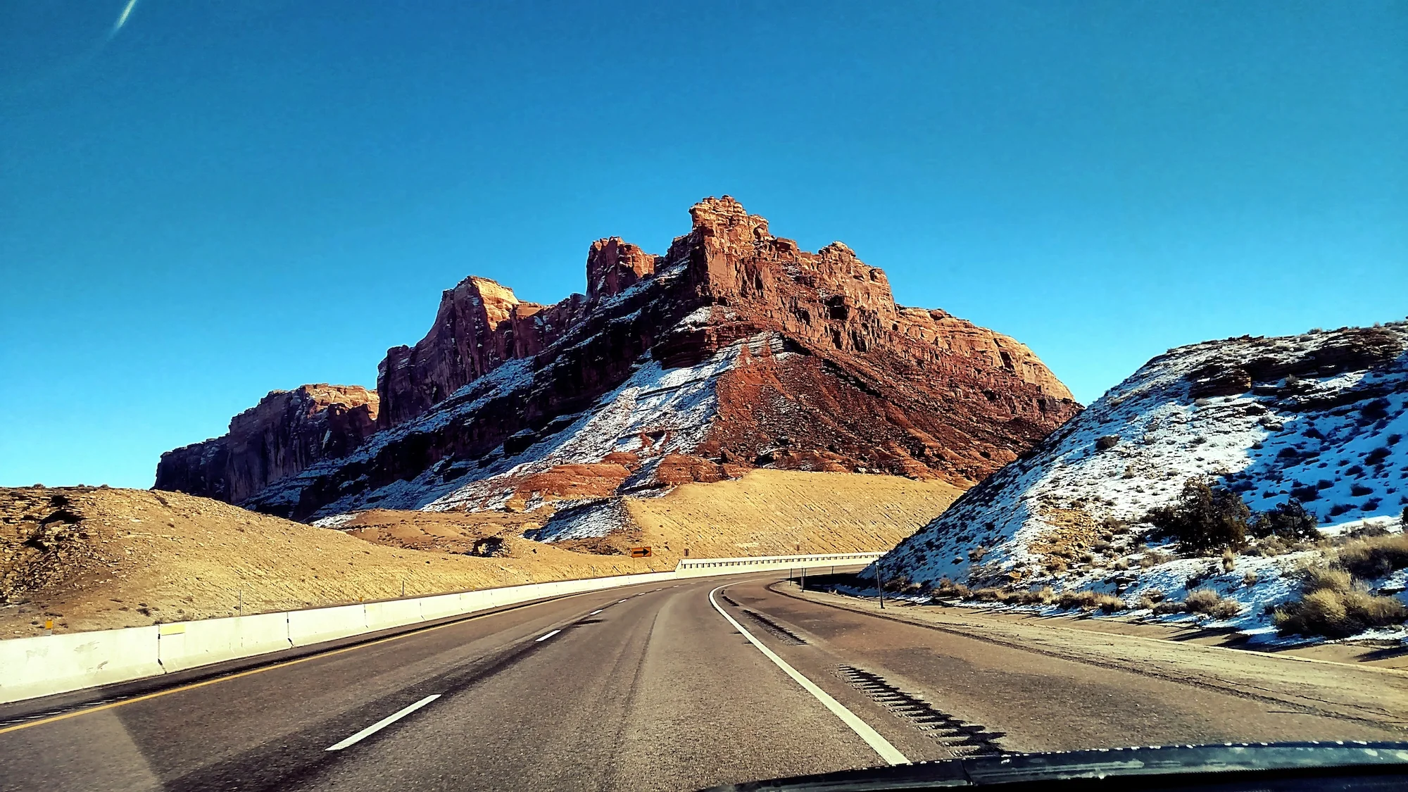 On the I-70 freeway in Colorado