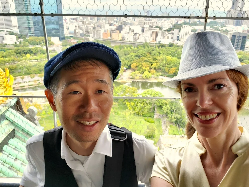 Richard & Selena at Osaka Castle.