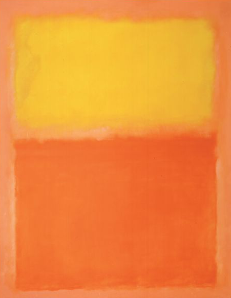  I am&nbsp; Mark Rotko ’s&nbsp; Orange and Yellow &nbsp;(1956). 