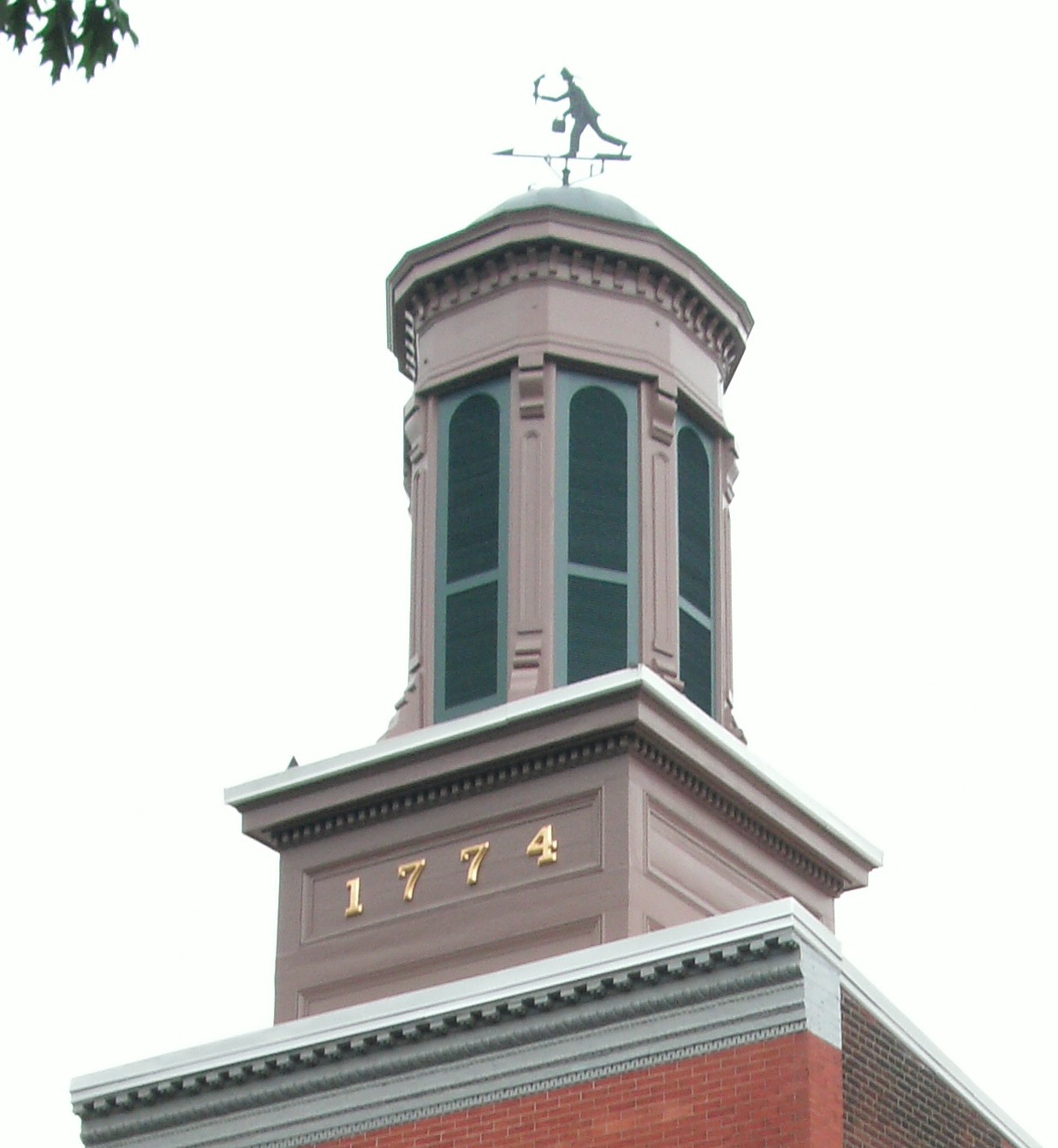  Close up of the mid-19th century cupola. 