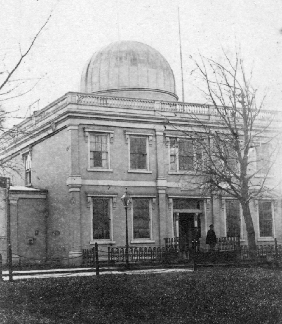  19th Century&nbsp;photo of the earliest part of the Observatory. Library of Congress image. 