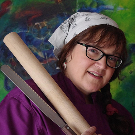 Elke Koch-Ulrich founder of Elkes bunter Tortenkeller in Siegberg, Germany. 2016