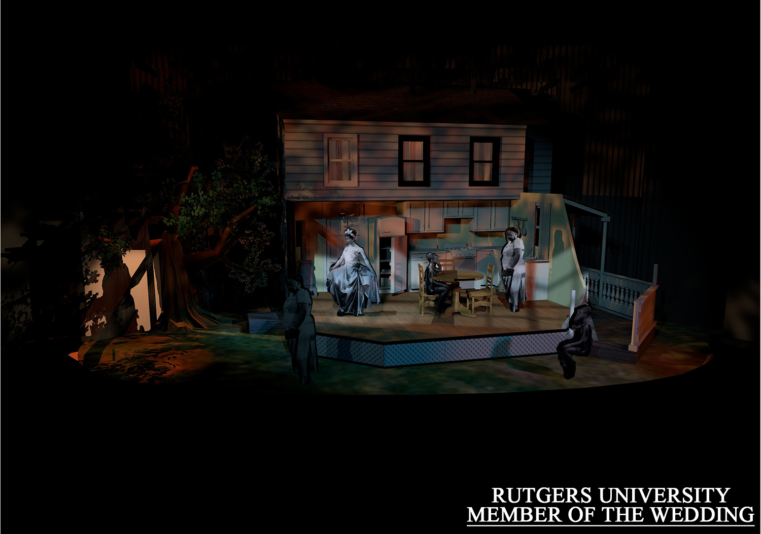 Part of the memory world were shadow projections SR in the garden.