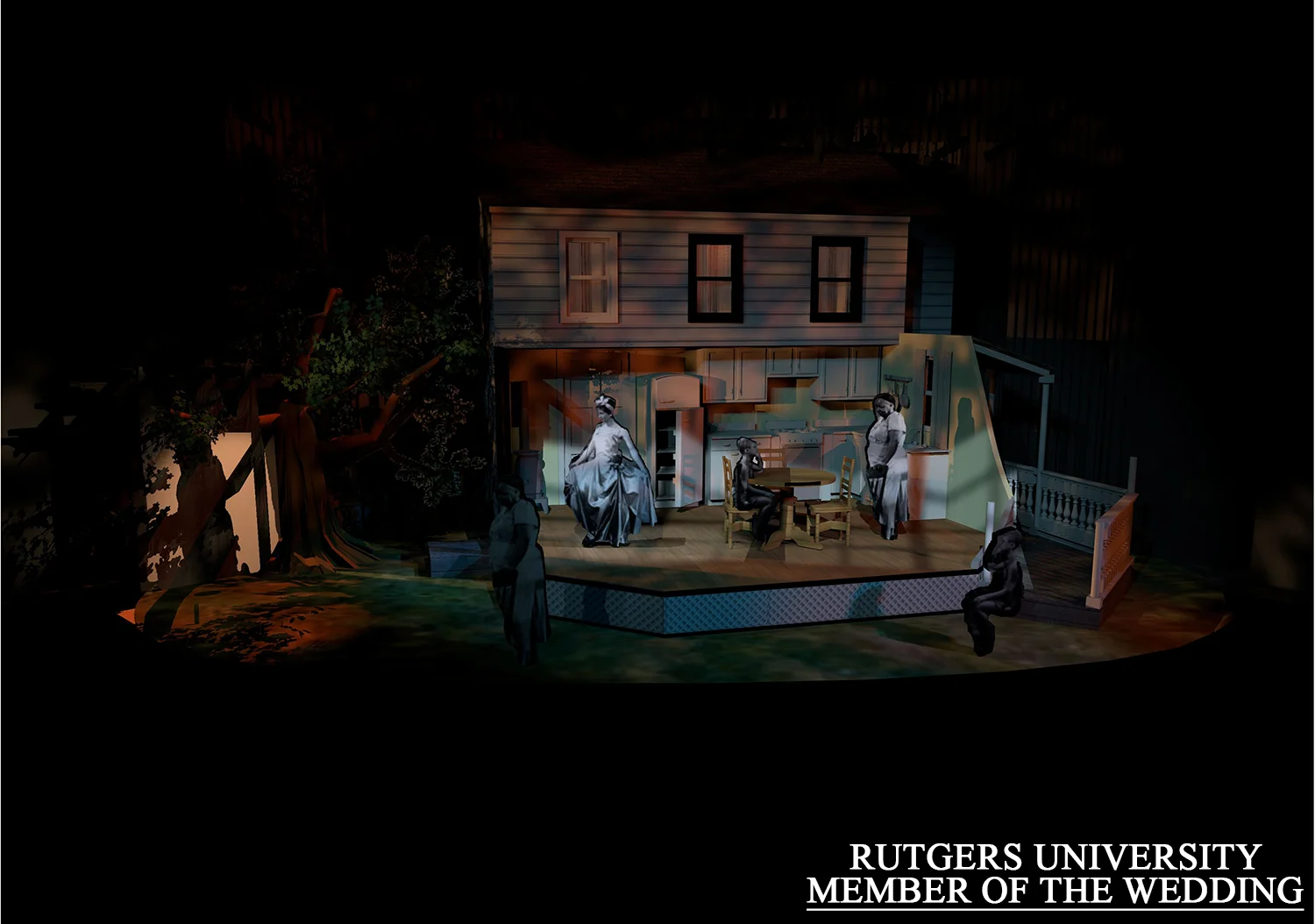 Part of the memory world were shadow projections SR in the garden.