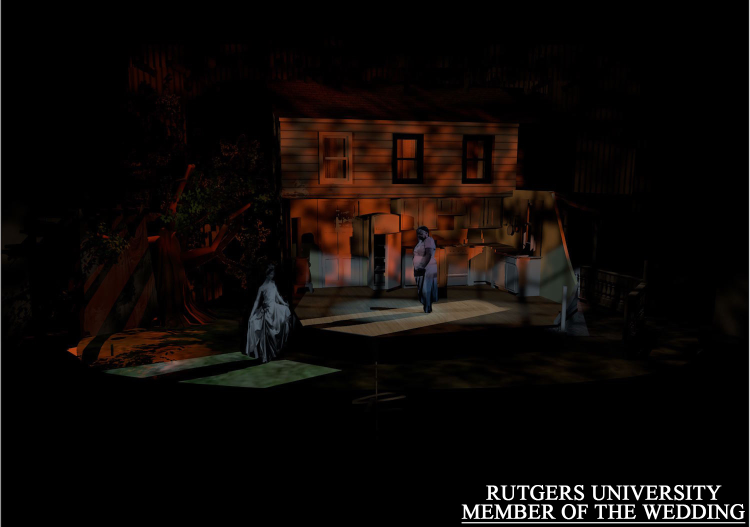 Final isolations on the two characters framed by the house.