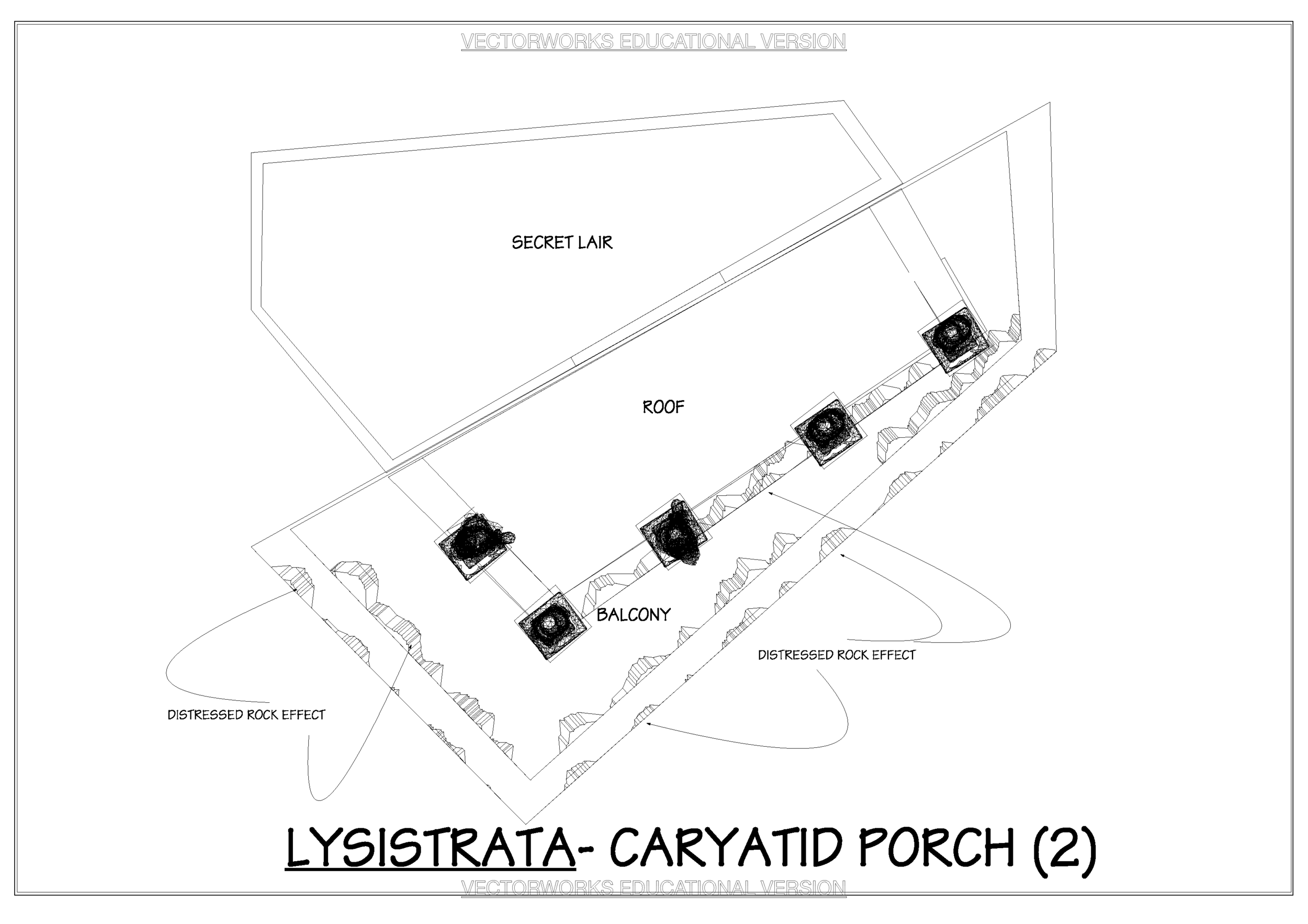 Lysistrata- Porch and Caryatid details