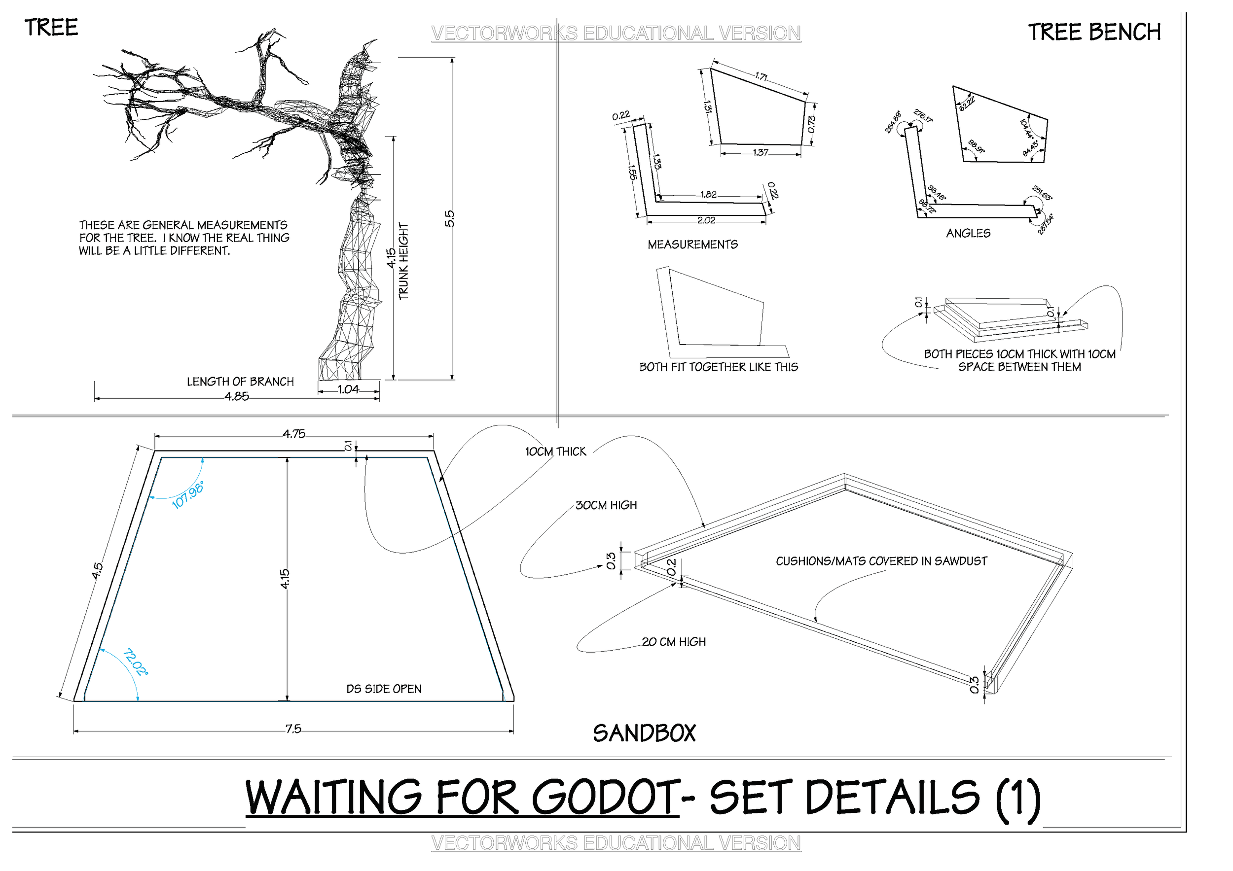 Waiting for Godot- Ground plan and set details