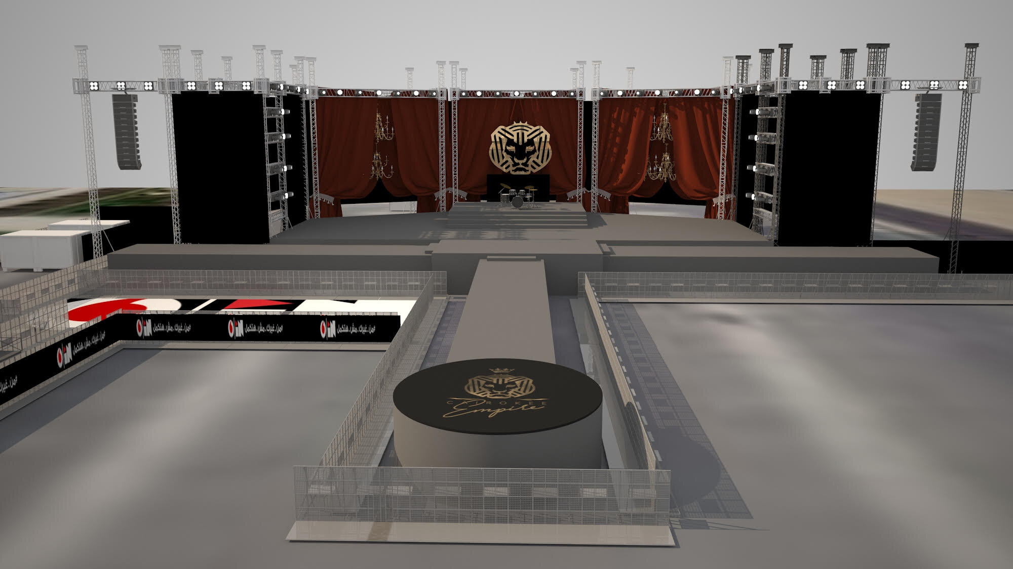 Cairokee, Empire Nation- Staging layout