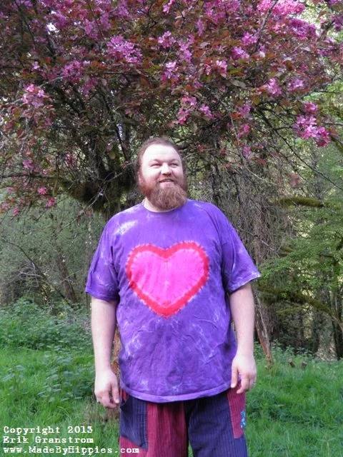 Purple and Pink Heart Tie Dye T-Shirt — Made By Hippies Tie Dyes