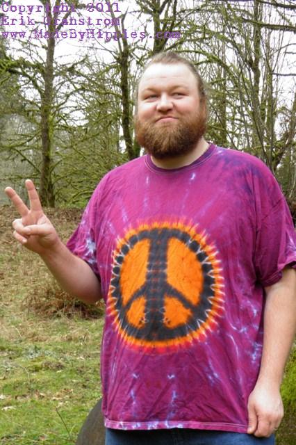Peace Sign Tie Dye All Over Youth T Shirt 