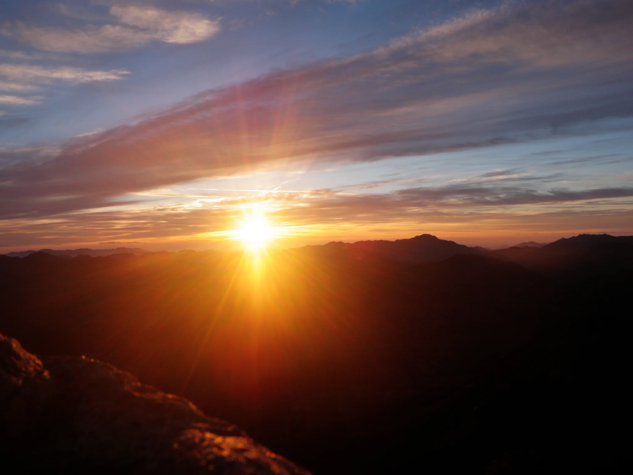 The sunrise reward after climbing Mt Catherine