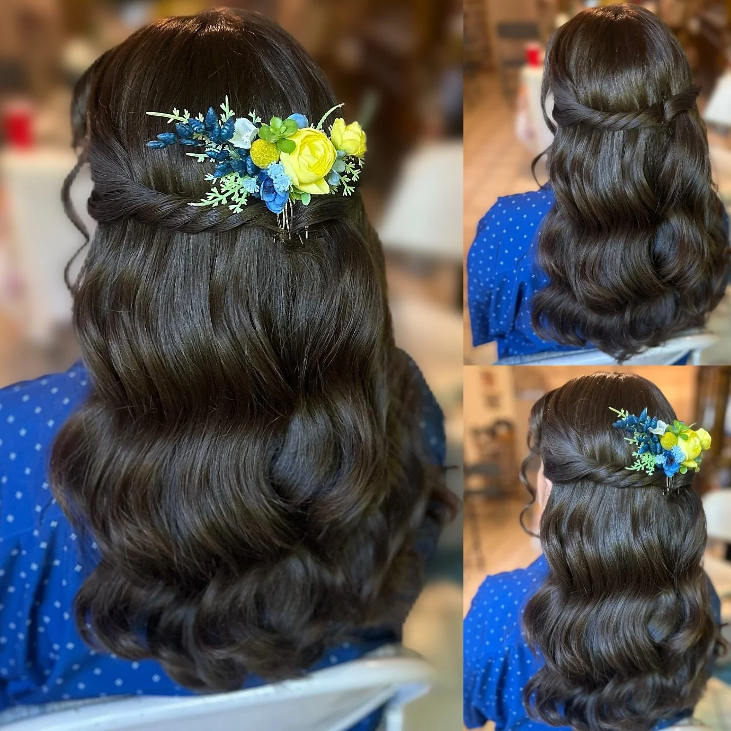 Beautiful Hair Styling on the Mother of the Bride by Taylor for Today&rsquo;s wedding . #bridalhairstylist #bocaratonwedding