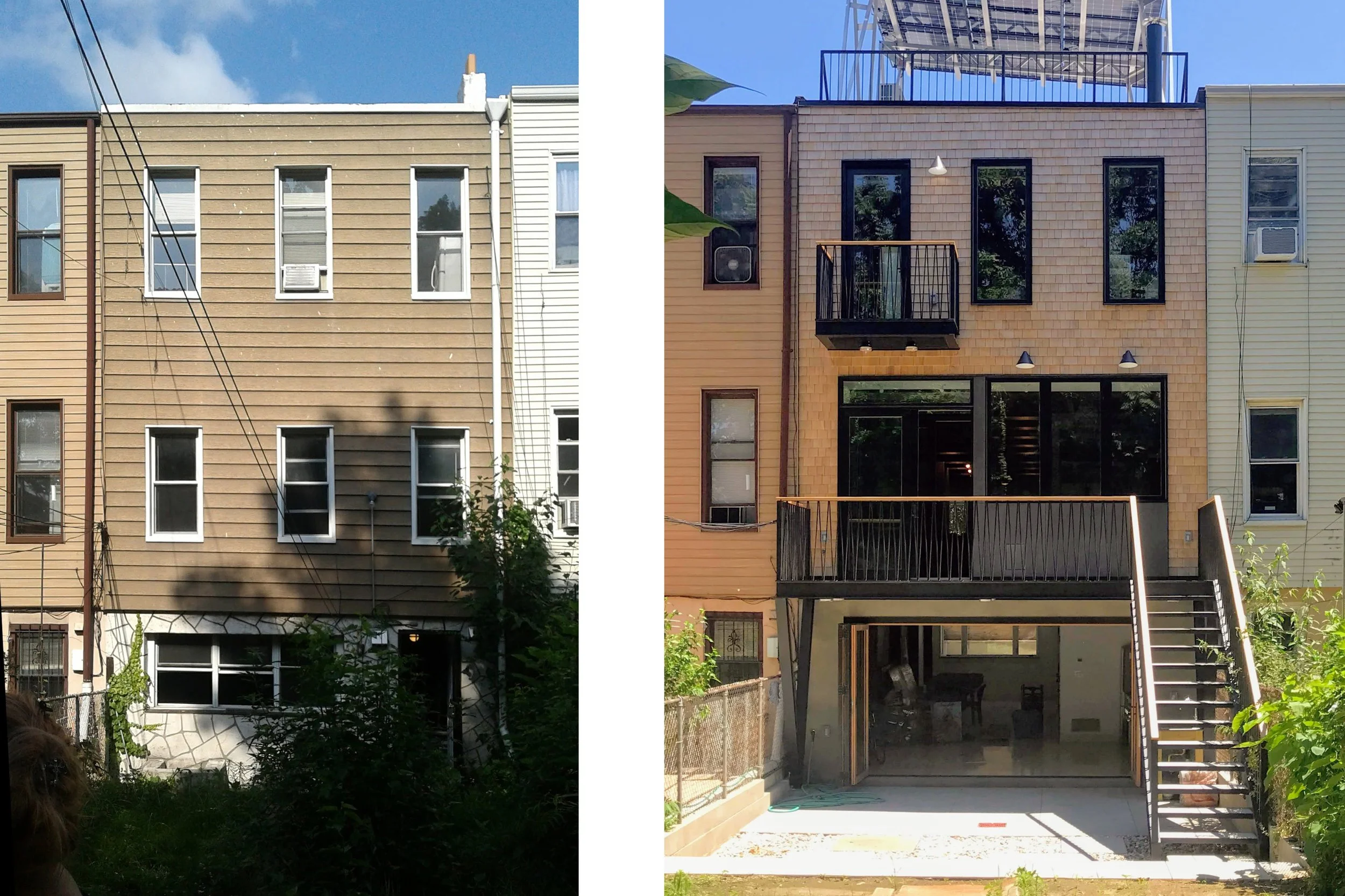 Before and After- Back facade