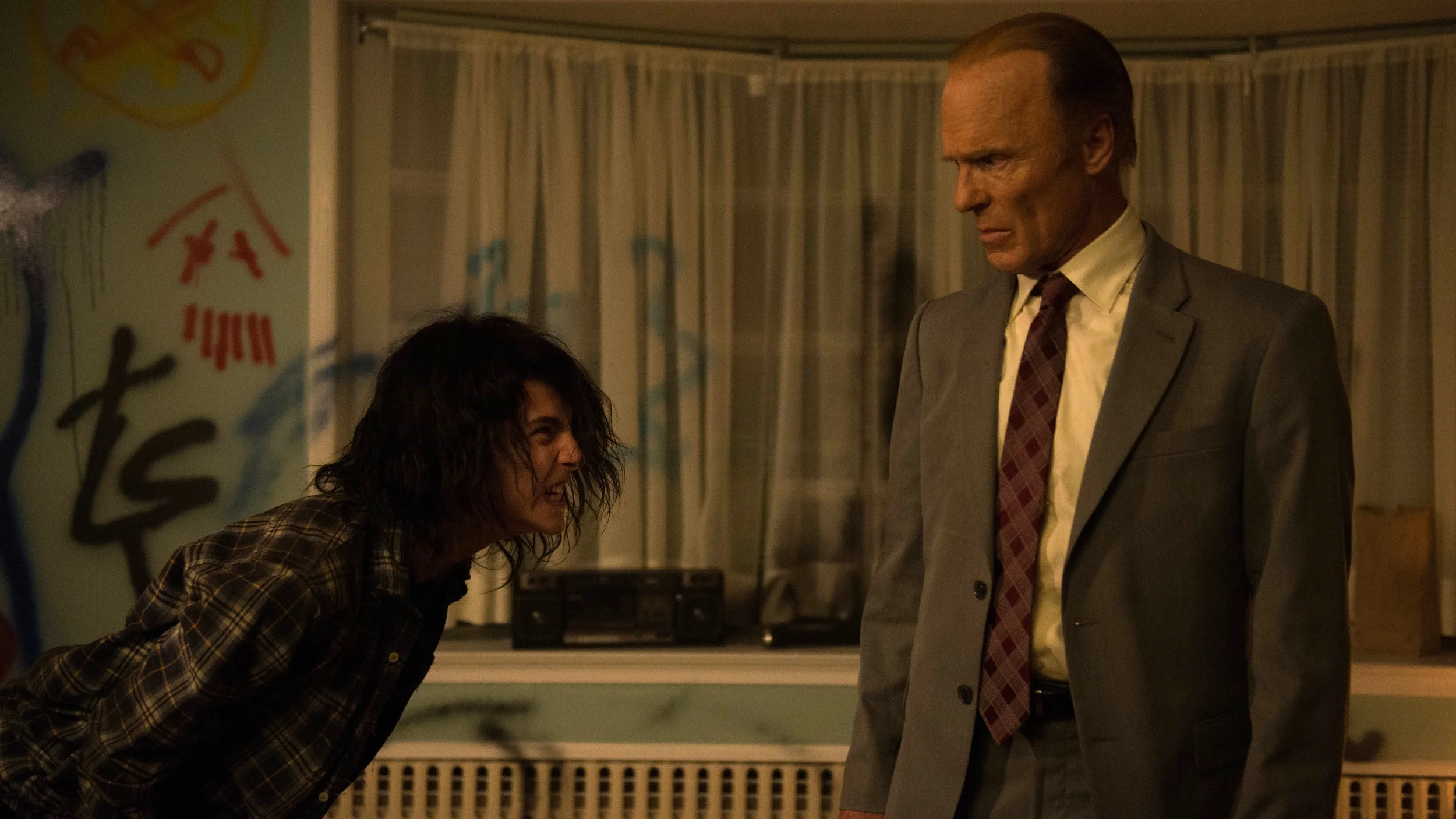  TIMOTHEE CHALAMET AND ED HARRIS IN THE ADDERALL DIARIES 