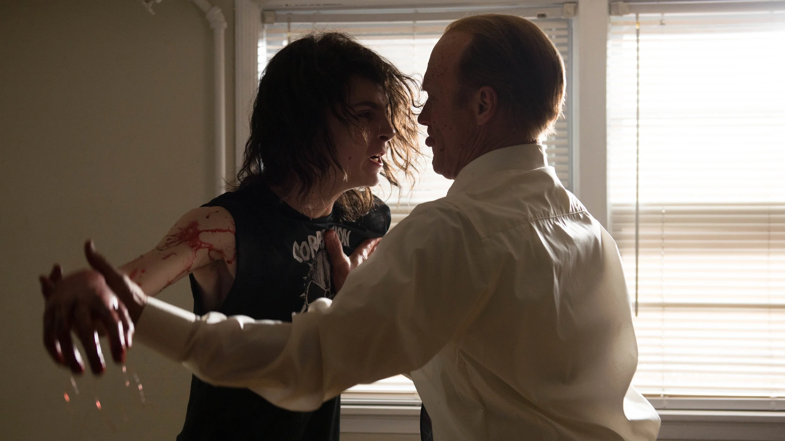  TIMOTHEE CHALAMET AND ED HARRIS IN THE ADDERALL DIARIES 