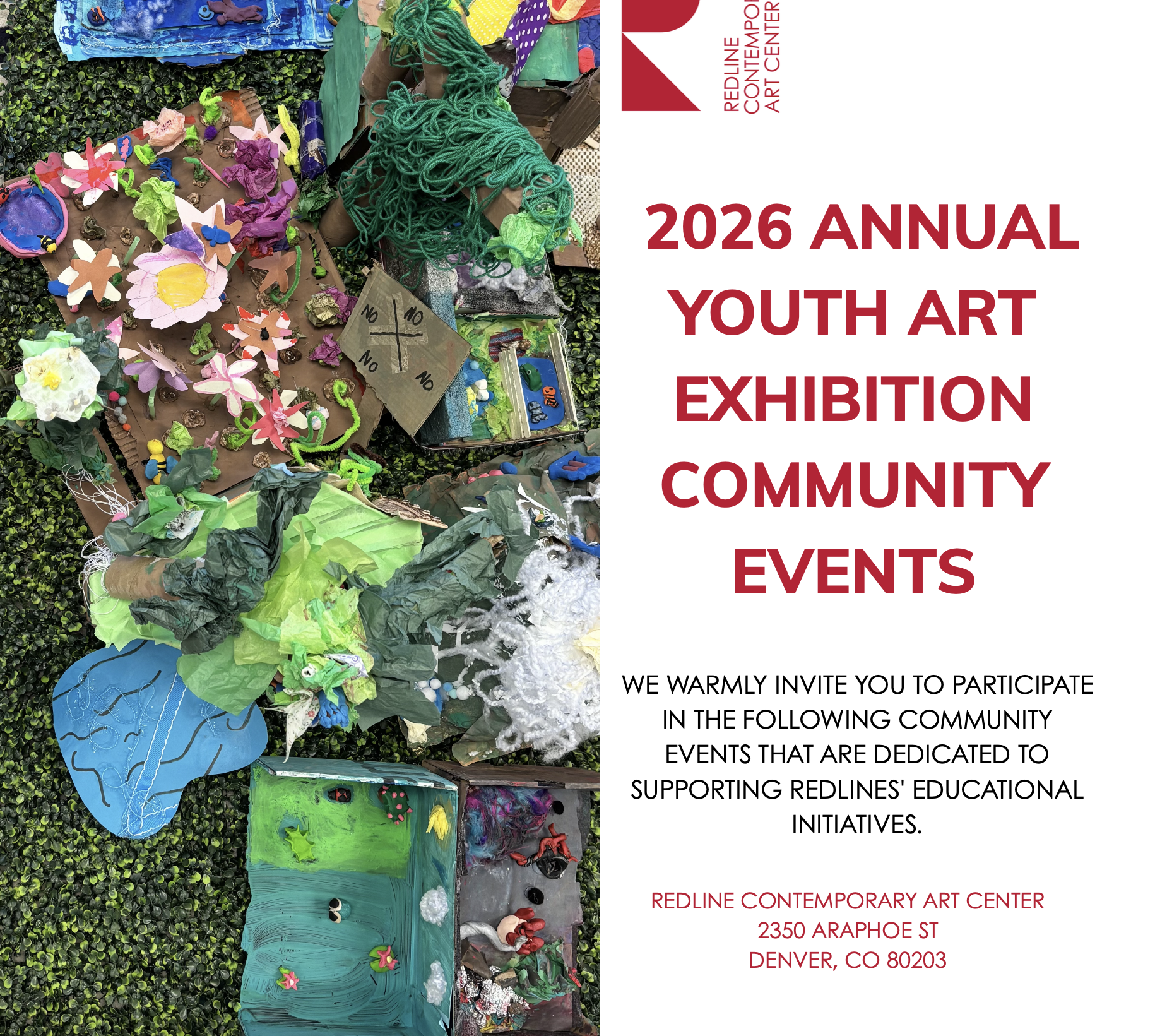 The Annual Youth Art Exhibition Panel at RedLine Contemporary Art Center 