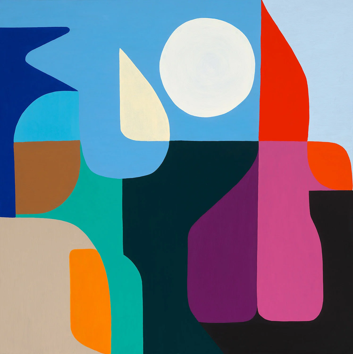 Space Race 1x1m Oil on linen 2015