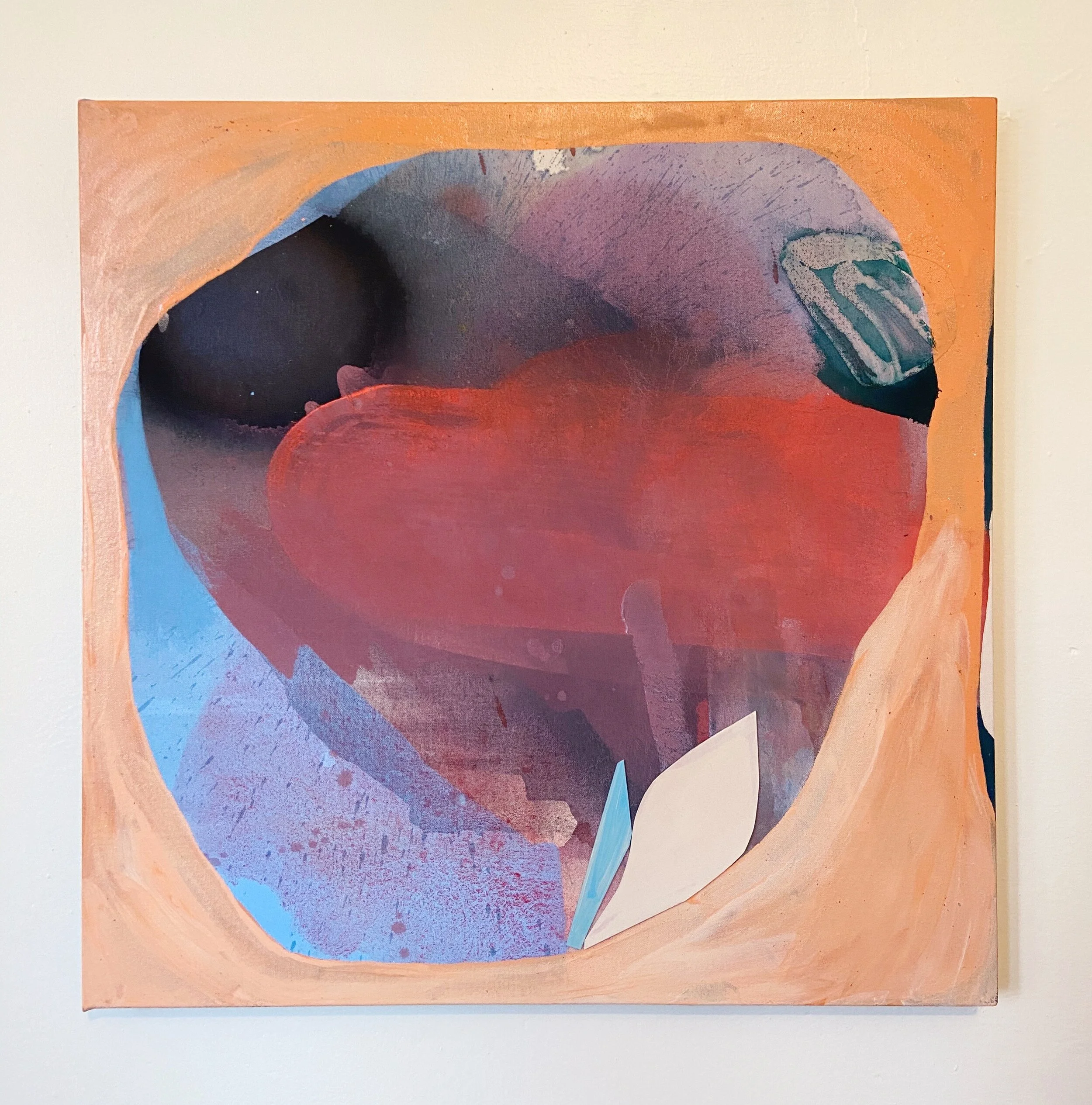 Single Use Objects | 24x24 | mixed media on canvas | 2020