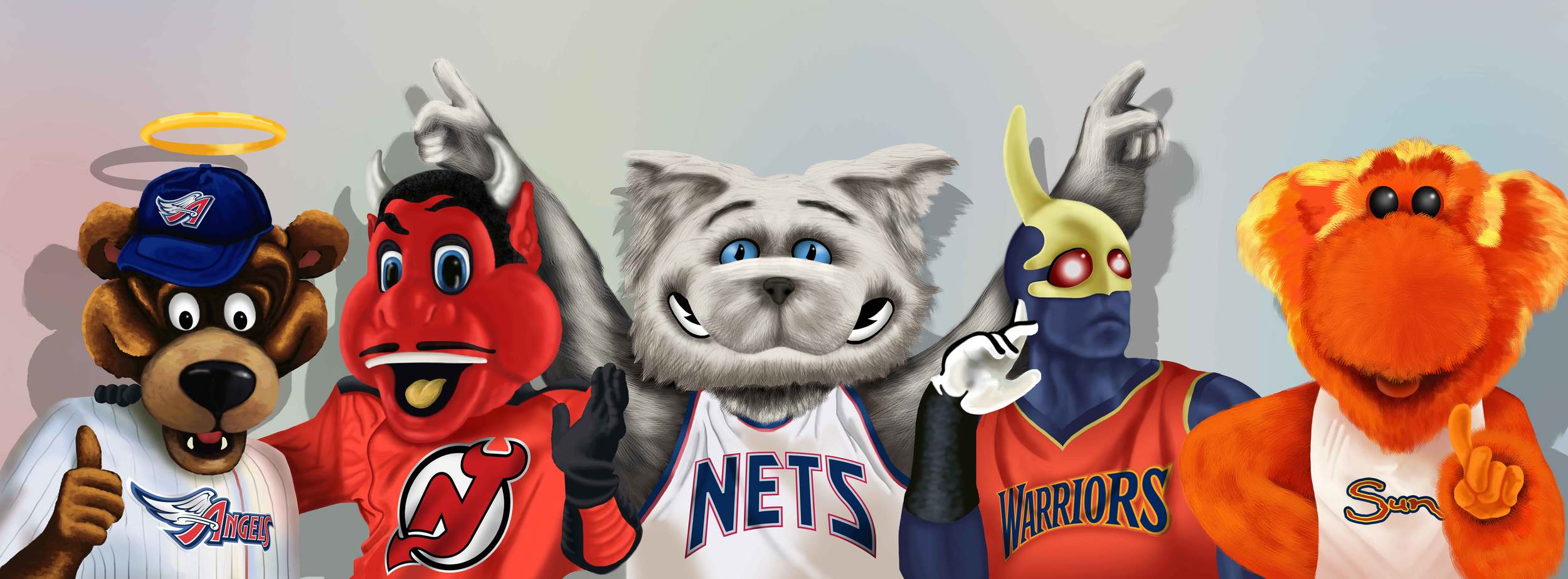Mascot Digital Paint Illustration