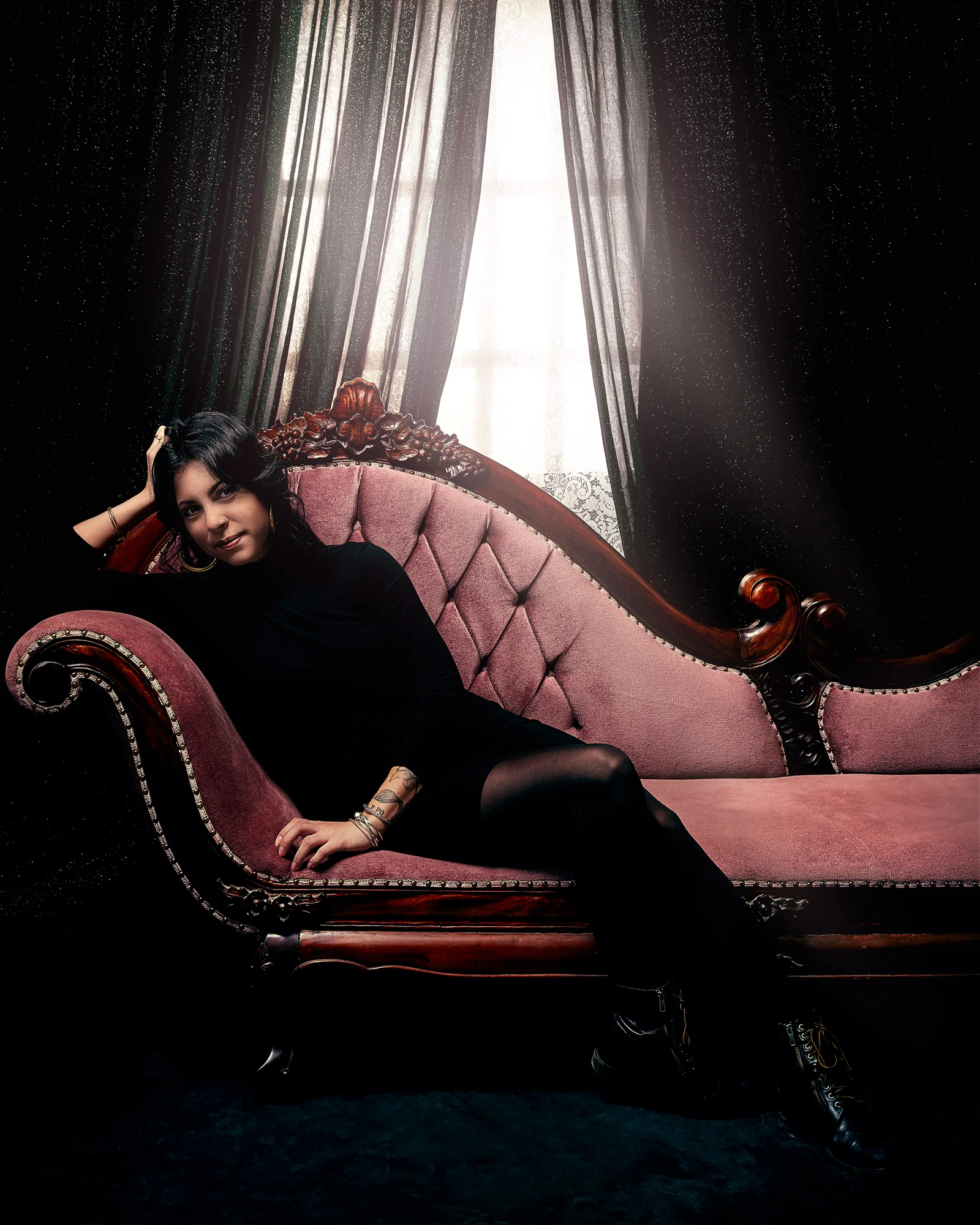 ST.BLANC.STUDIOS Studio Portrait Photography with White Whale Tattoo