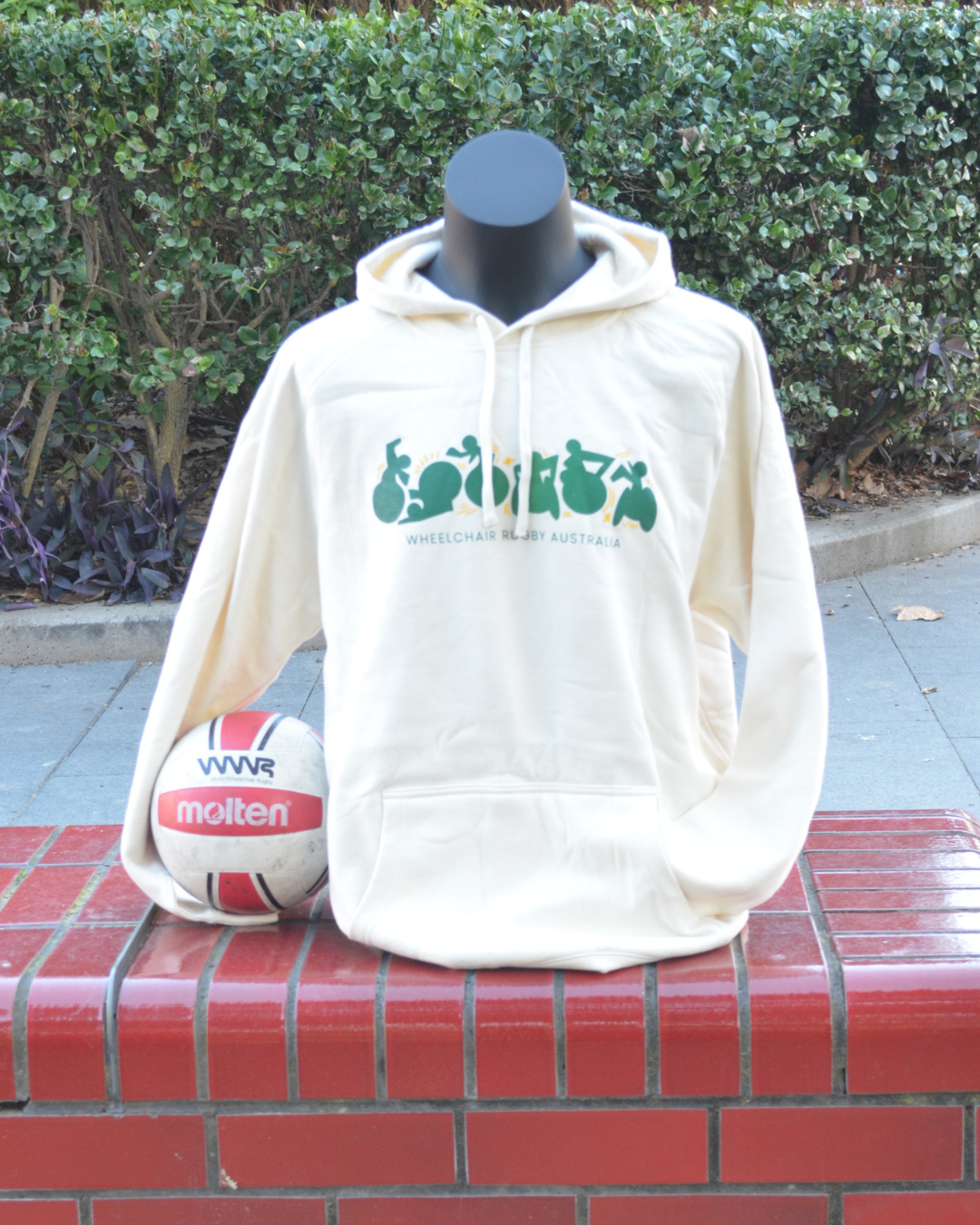 Athlete Silhouette Hoodie - Cream.png
