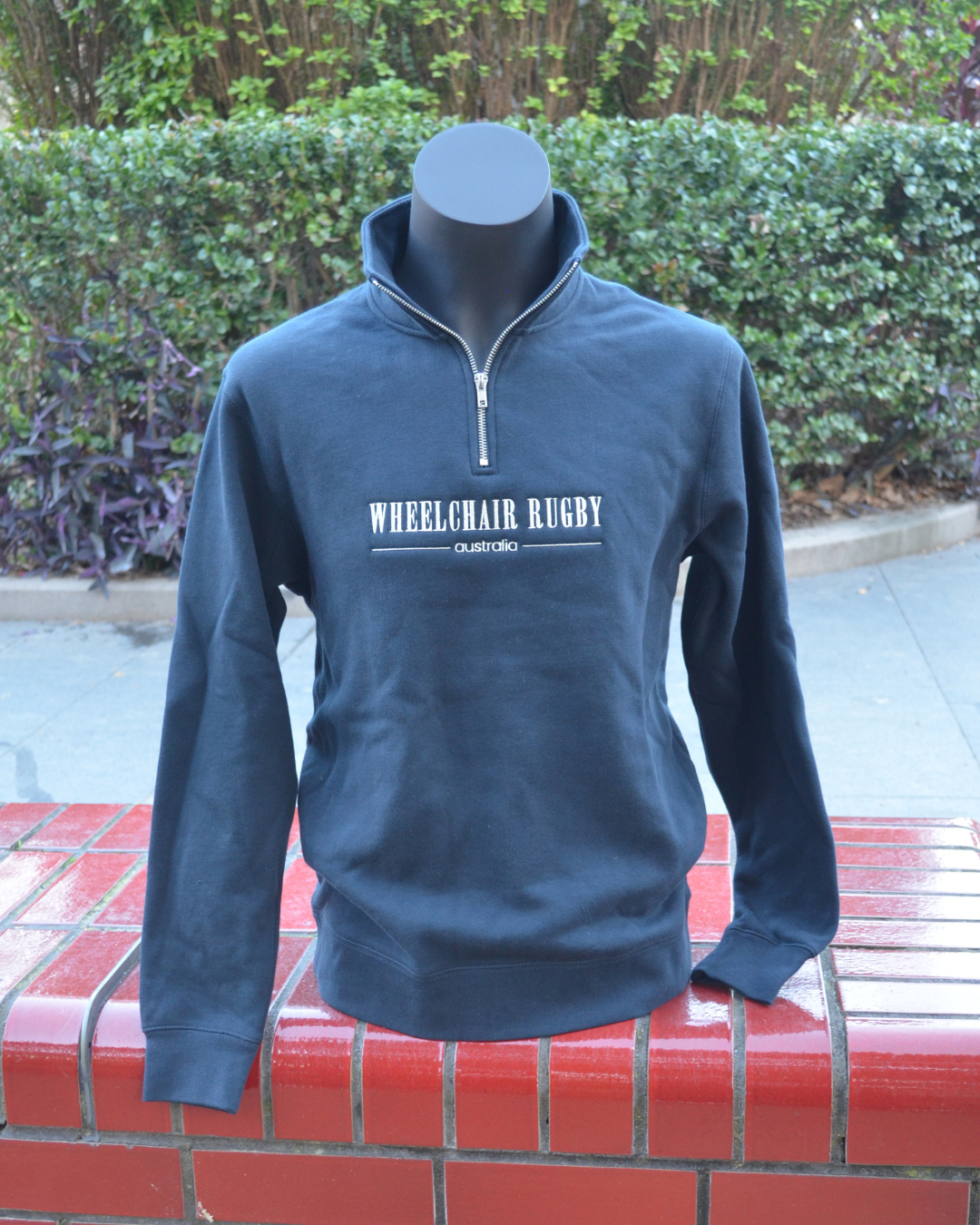 Wheelchair Rugby Australia Quarter Zip - Navy.png
