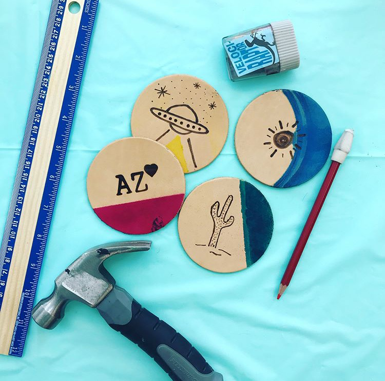 Design a set of Leather Coasters @ Renegade Brewing Company